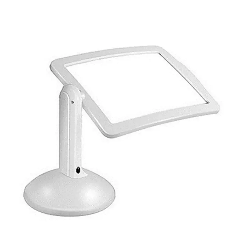 3X LED Lighted Magnifier with Stand, 360 Degree Rotating, Desktop Hands Free Magnifying Glass Viewer with Light for Reading