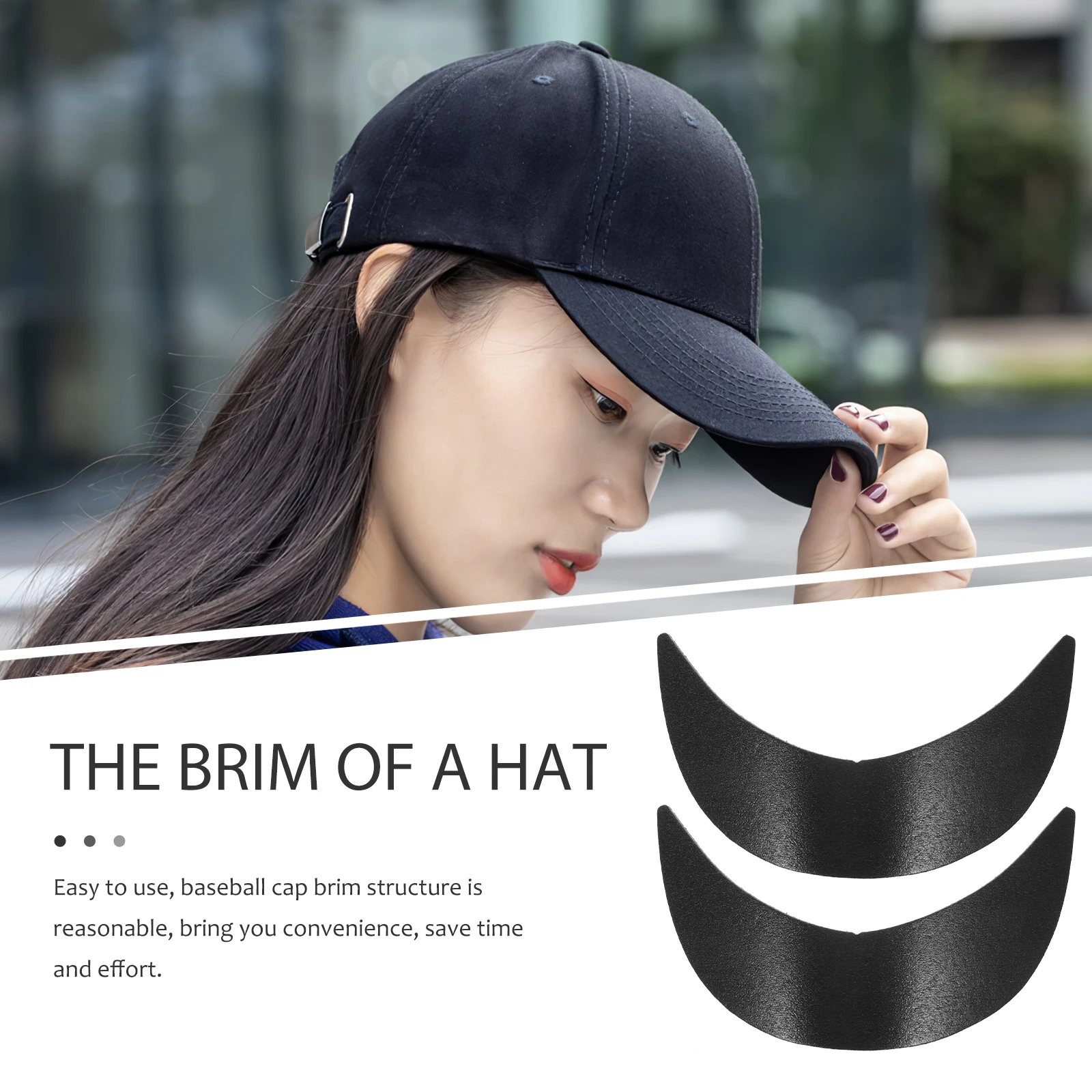 

10pcs Hat Replacement Brim Liner Baseball Caps Visor Board Inserts White Color Practical Design Lightweight Compact