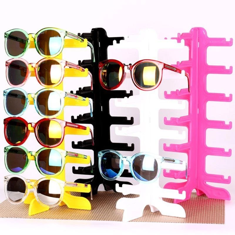 31BB 6 Pairs Sun Glasses Display Stand Plastic Storage Holder Eyeglasses Shelf