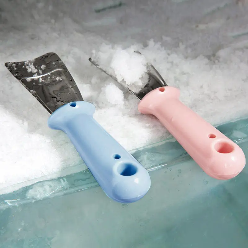 Stainless Steel Ice Scraper - Portable Freezer Defroster & Refrigerator Cleaning Tool for Home Kitchen