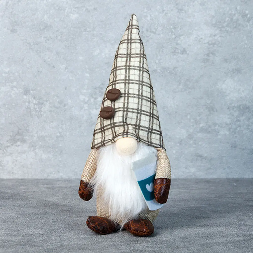 

2 шт. Кофейные гномы: милые декоративные праздничные гномы-подарки для кофейни, стола, кухни, домашнего декора и аксессуаров