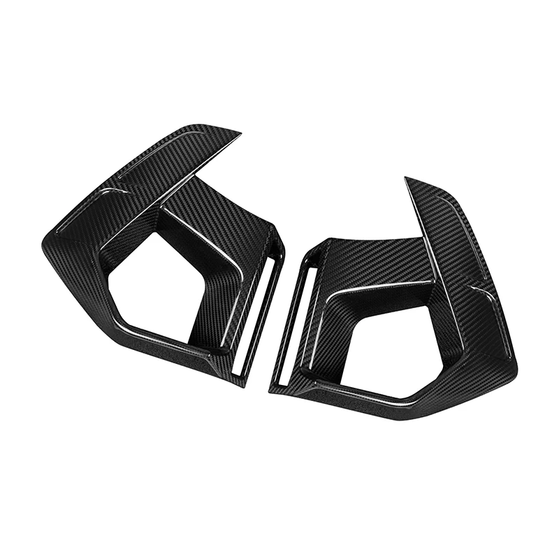 

100% Dry Carbon Fiber SQ Style Front Fender Splitter Replacement for BMW X3M F97 LCI 2022+ Front Air Vent Trims