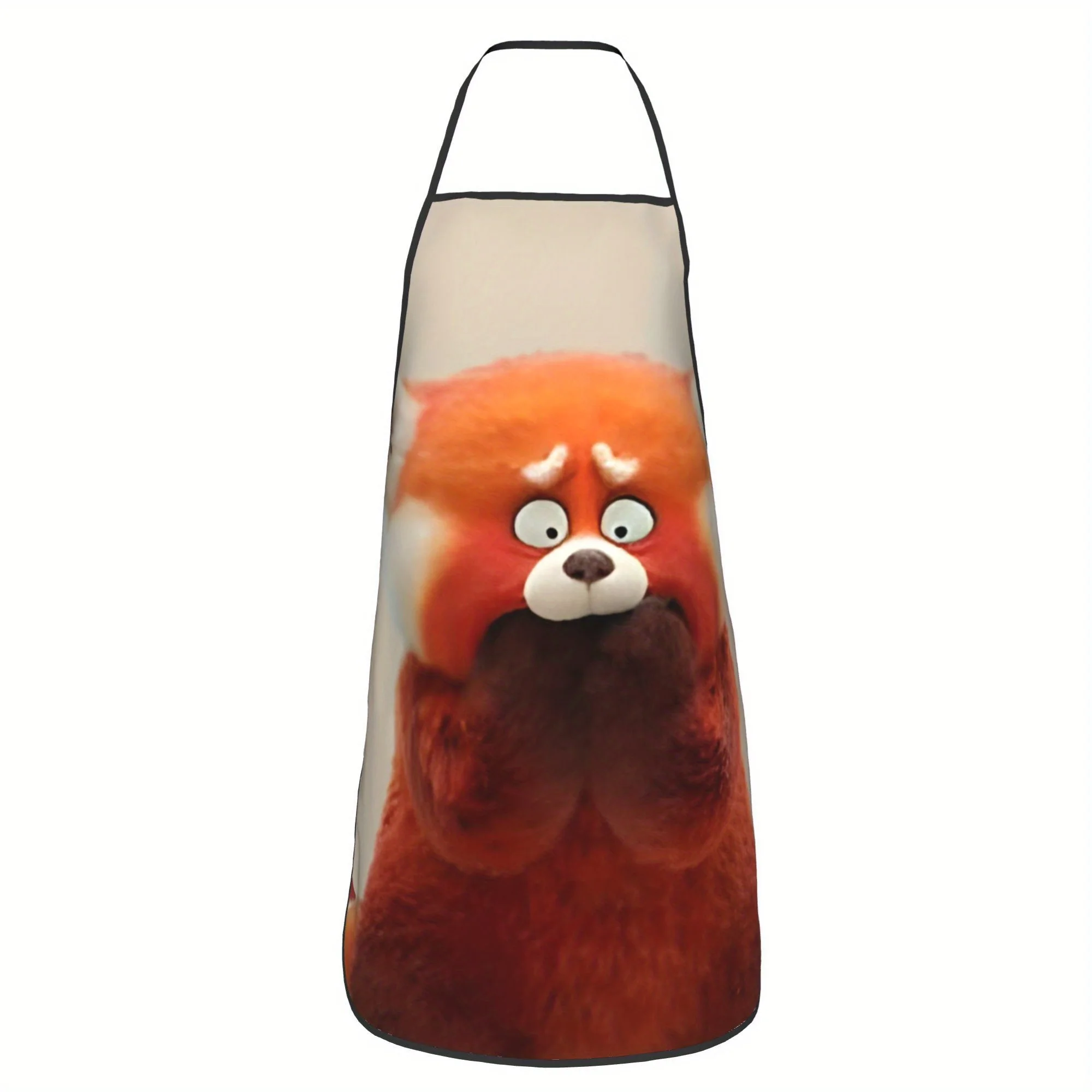 디즈니의 변신 어드벤처 레드 판다 캐릭터 풀페이스 디자인 앞치마 1개, 공예, 베이킹, 페인팅, 주방 및 가정 청소, 요리사, 웨이터, 카페, 바베큐, 레스토랑 앞치마, 주방 용품에 적합
