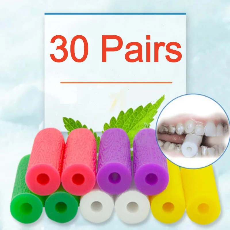 30 Pairs Aligner Trays Chewies Aligner Treatment Chewies For Aligners Aligner Chompers Chewies Remover Tool New