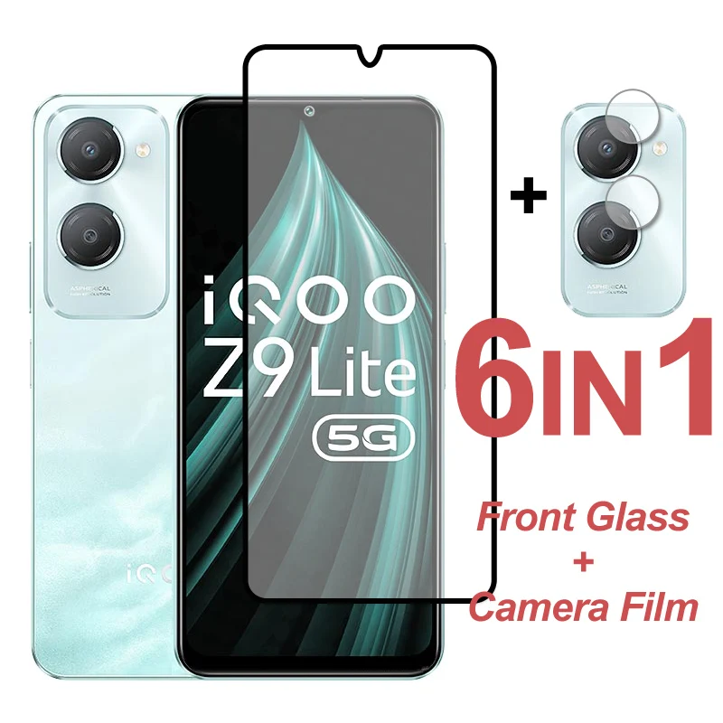 

Protective Glass For ViVo iQOO Z9 Lite Screen Protector Full Cover Tempered Glass Phone Camera Lens Film On ViVo iQOO Z9 Lite 5G