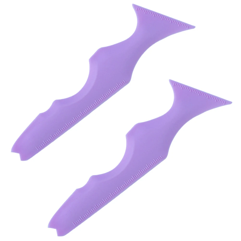 แม่แบบอายไลเนอร์ซิลิโคนแบบพรีเมียม 2 ชิ้น ใช้ซ้ำได้ สำหรับแต่งตา ทาลิปสติก และมาส์กหน้า