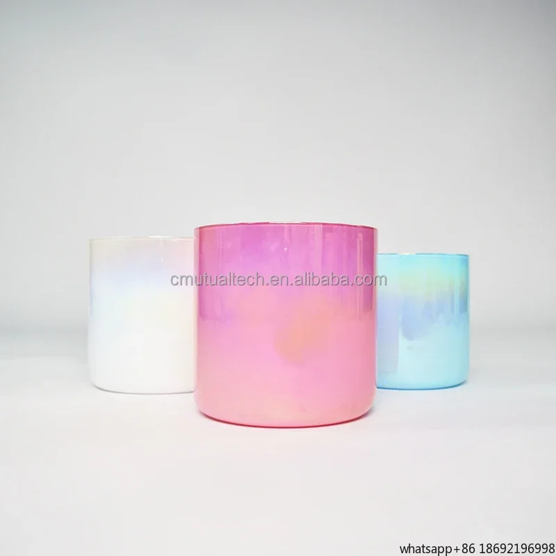 Hot Sale Color clear Quartz Crystal Singing Bowl Sing Bowl Transparent Cosmic Colorful Sound Healing Instruments