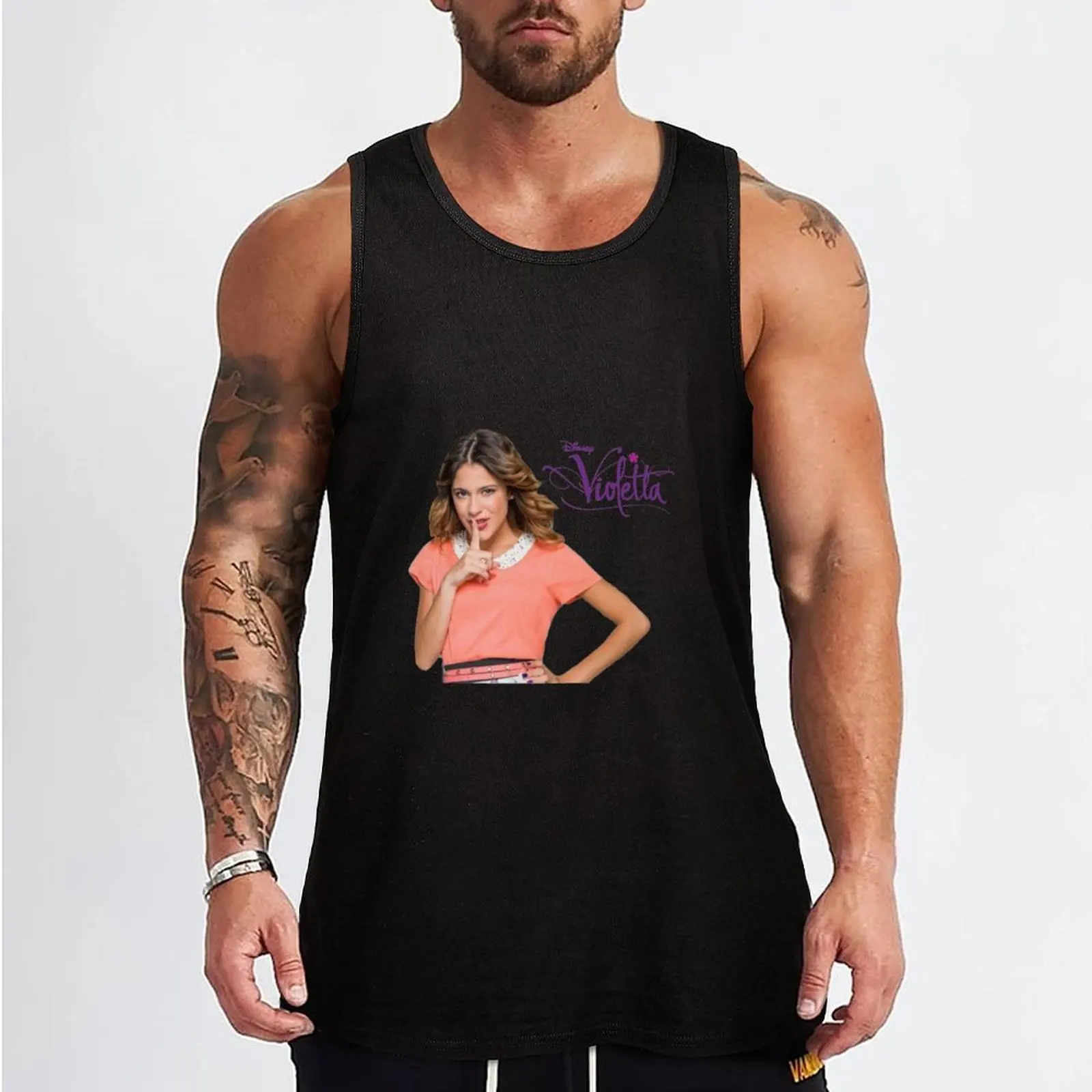 Violetta-Logo+Tini Tank Top gym Men's t-shirts Men's clothing brands