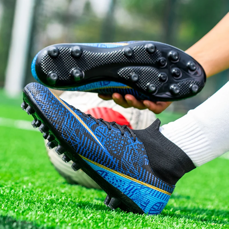 2024 New High-Top Soccer Shoes Ultralight Football Boots Men Kids Outdoor Training AG/TF Soccer Cleats Non-Slip Sports Sneakers