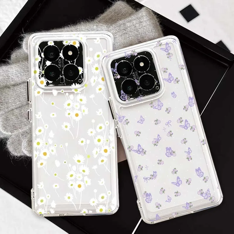 

Beautiful floral fragments For Xiaomi 17 15 14 13 12 12S 12X 12T 11 11T Pro max Lite ultra TPU Transparent Phone Case