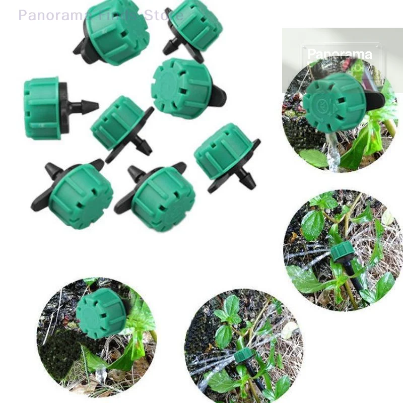 10/100Pcs For 4/7mm PVC Hose Garden Watering Irrigation Misting Drip Head Sprinkler Adjustable Micro Flow Dripper
