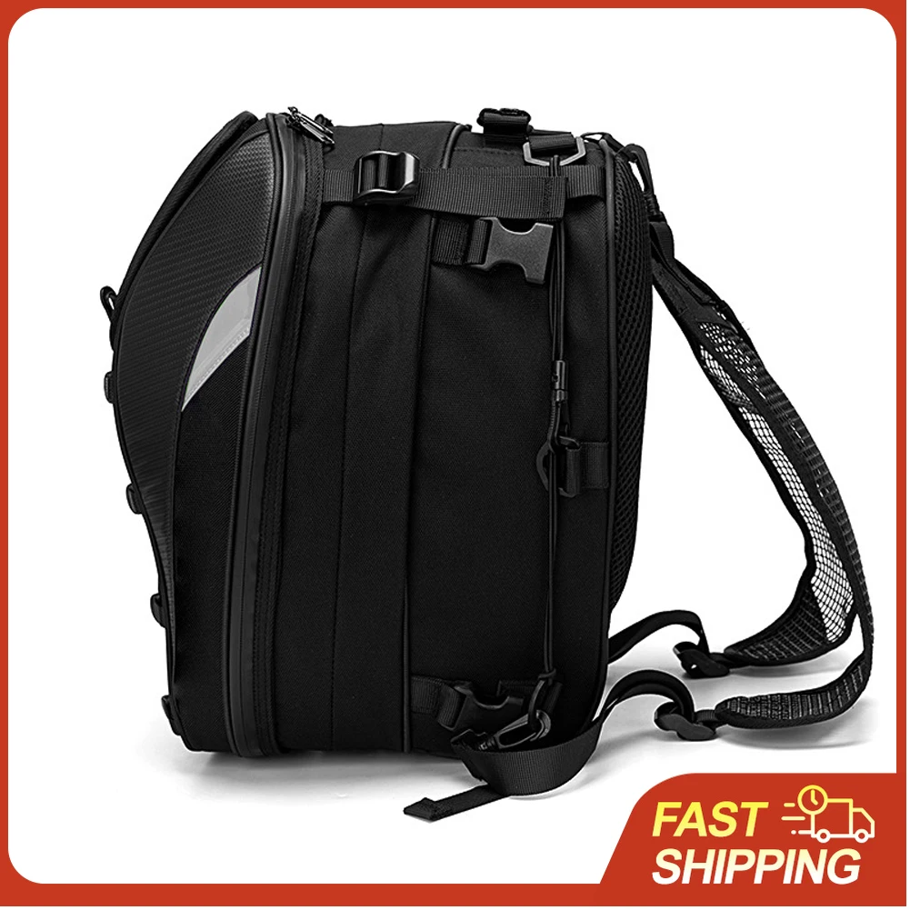 

Dual Use Waterproof Helmet Bag Motorcycle Tail Bag 30L-40L Box Rear Seat Bag Large Capacity Rider Backpack Motorbike Accessories