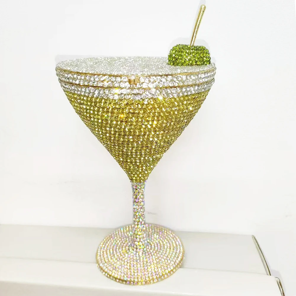 

Women Diamond Goblet Clutch Crystal Evening Bag Female Crystals Party Purse Wedding Bridal Handbags Luxury Rhinestone Cltuches