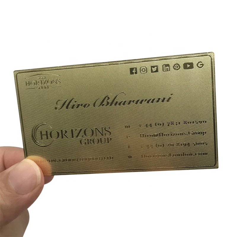 10 0.piecesHigh quality Custom Printing Name Loyalty Membership Metal Business Card.Custom