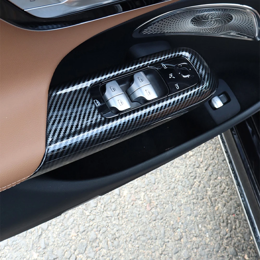 

For Mercedes-Benz E-Class 2024 2025 2026 Auto Window Glass Lifting Panel Trim Frame Car Accessories Interior Protection Stickers