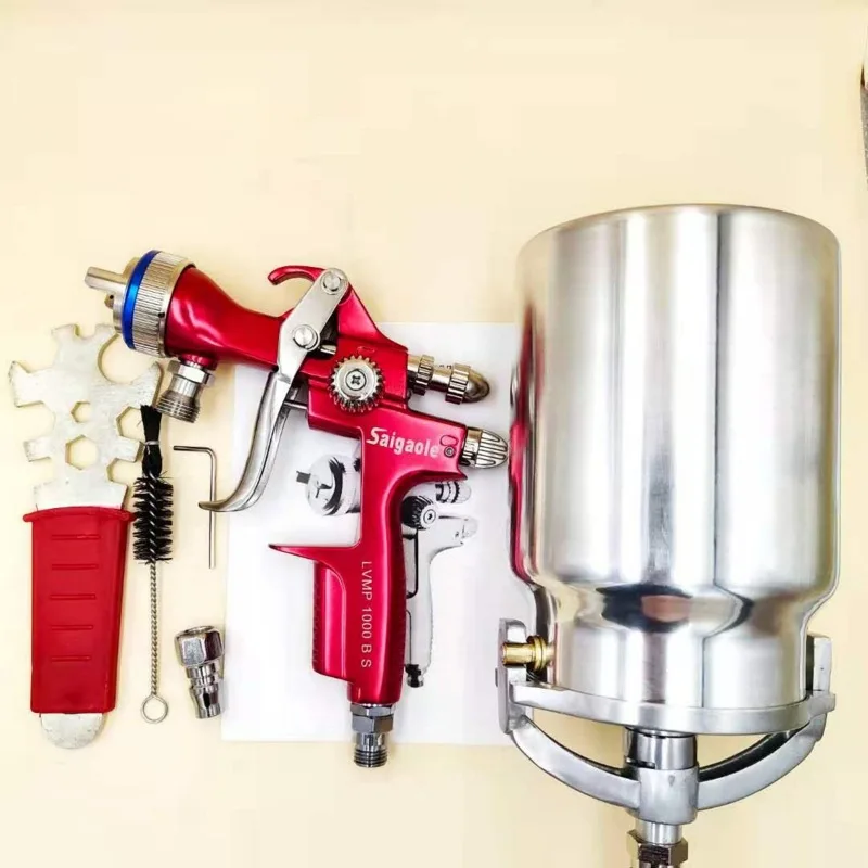 Imagem -02 - Saigaole Pistola de Pulverizador Automóvel Topcoat Pistola de Pintura de Chapa Metálica Alta Atomização Pneumática Pulverização Ferramentas Pneumáticas