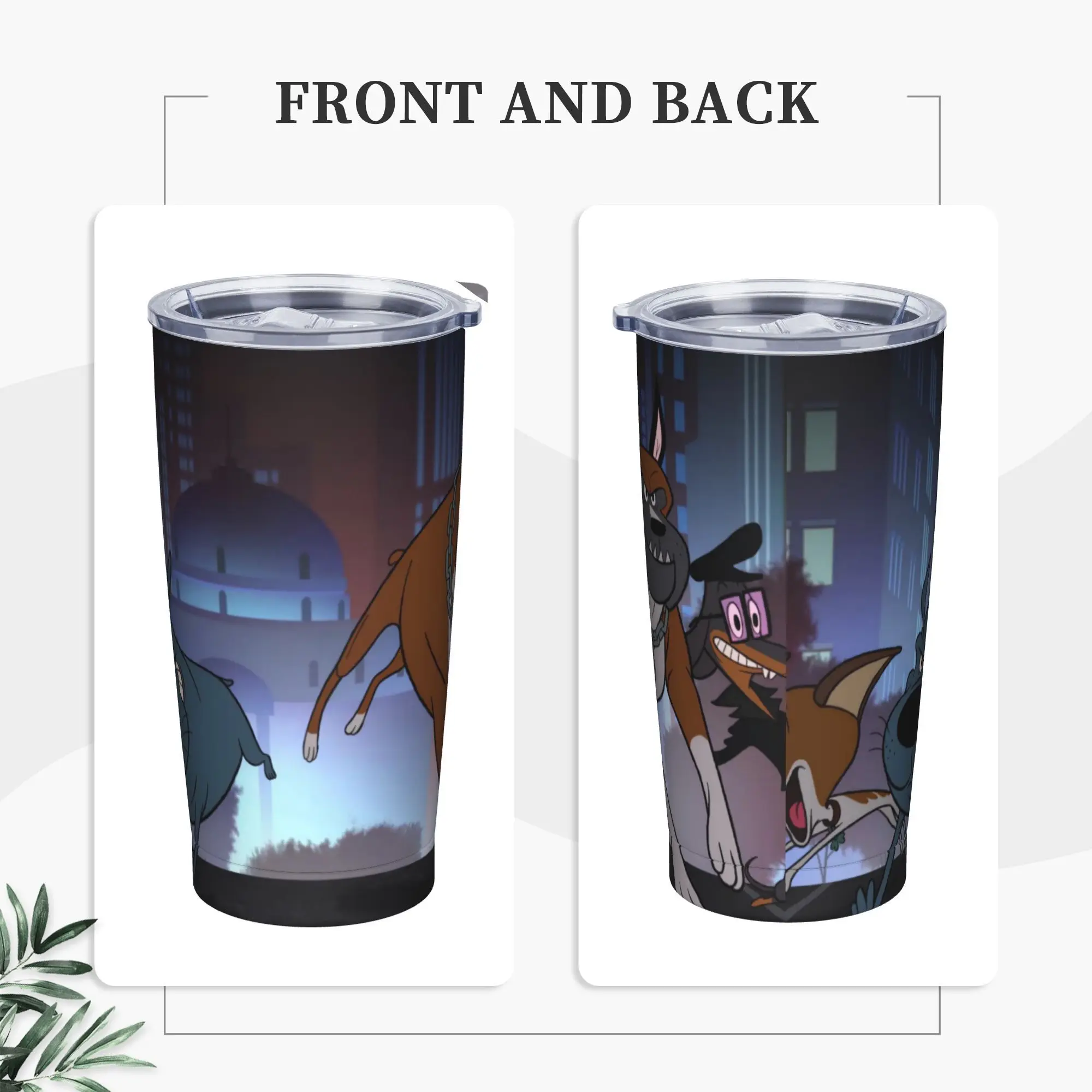 

2025 забавная собака с рисунком из мультфильма, стакан из нержавеющей стали, термочашки для кемпинга с соломинкой и крышкой, кружки, чашка, бутылка для горячих напитков, воды