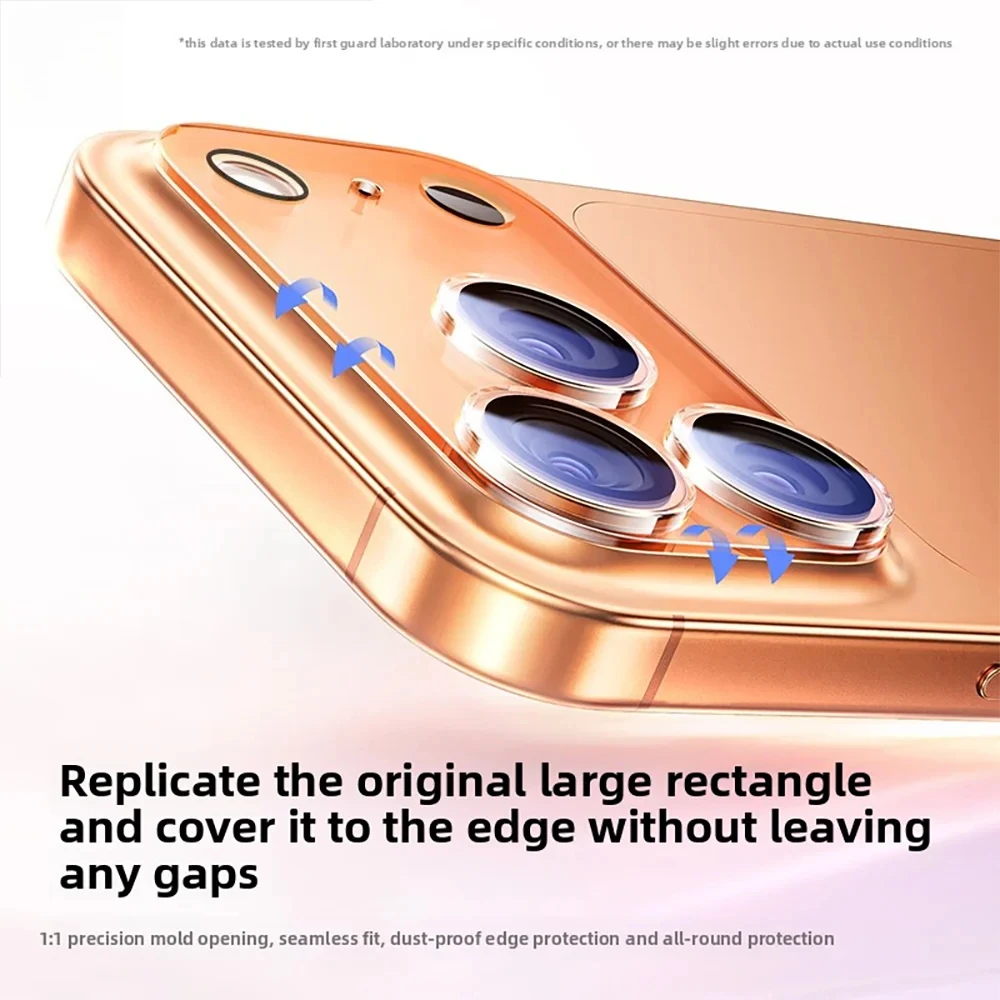 Protector de cámara HD de aleación de aluminio para IPhone 17 Pro Max Air 17 Pro, lente de cubierta completa transparente a prueba de explosiones, película templada de vidrio