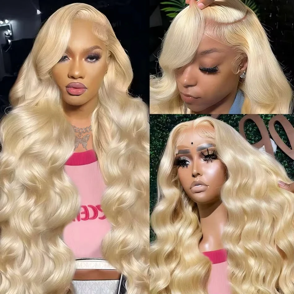 

250 Density 613 HD Lace Frontal Wig 13x6 Transparent Colored Body Wave Human Hair Wig 13x4 Blonde Human Lace Front Wig