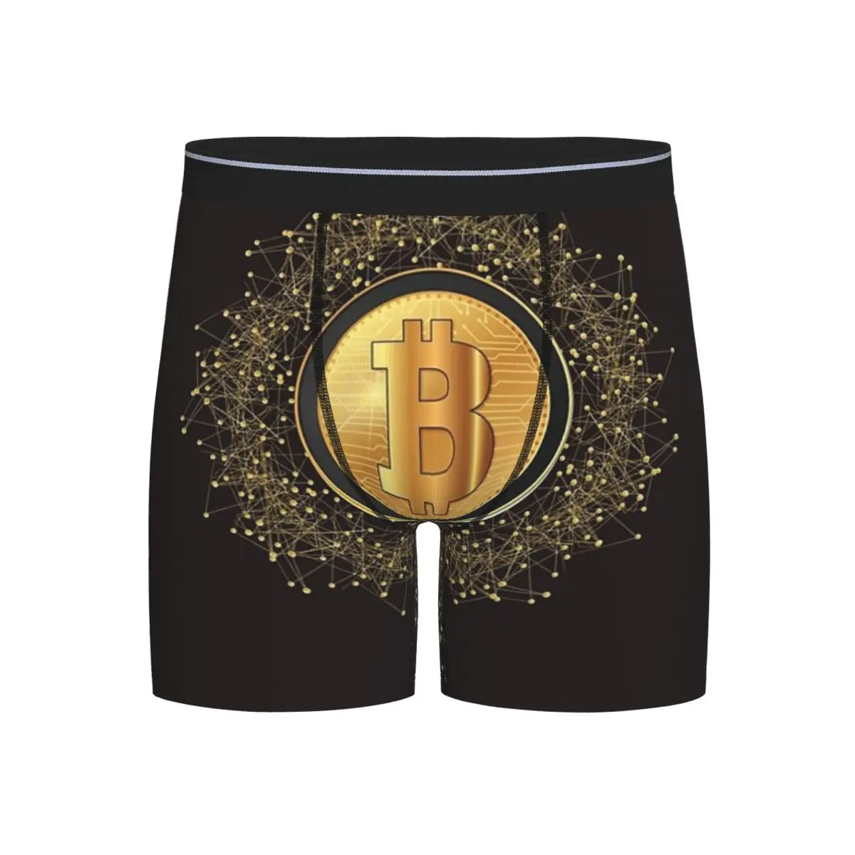 

Длинные трусы-боксеры, шорты, трусики с биткойнами и криптовалютой, мужское мягкое нижнее белье для мужчин, подарки бойфренду
