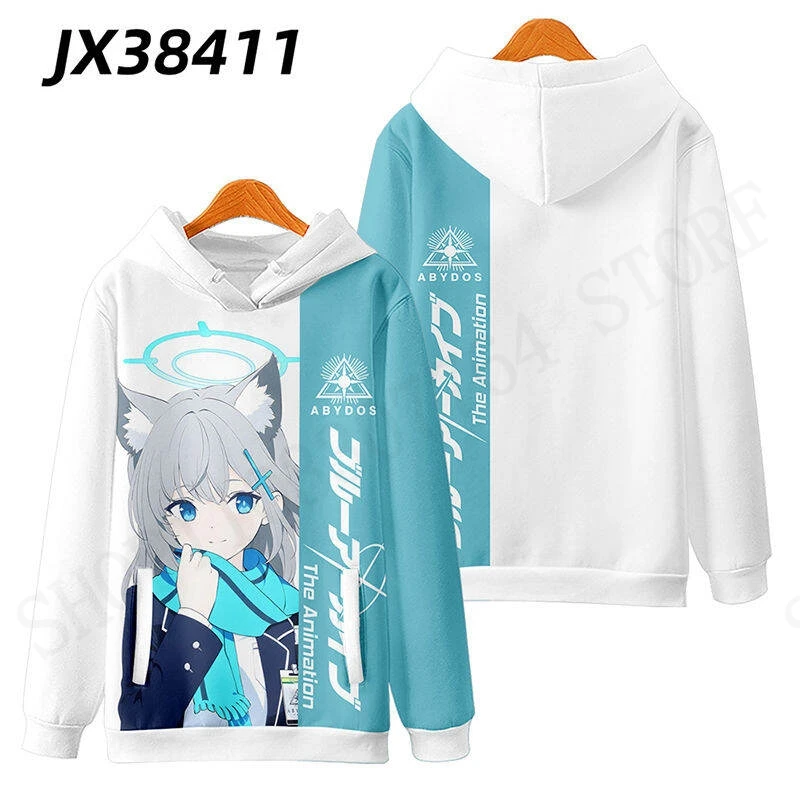 أنيمي لعبة الأزرق الأرشيف Hoshino ثلاثية الأبعاد طباعة هوديي الرجال النساء موضة الكرتون رياضية عادية هوديي البلوز الملابس الشتوية معطف