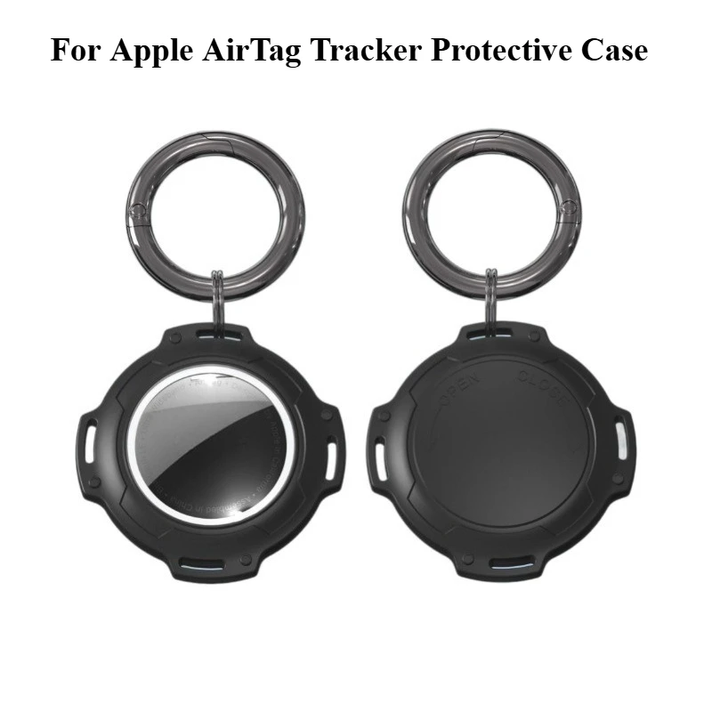 

For Apple AirTag / AirTag 2 Full Protection Rugged Armor Cover Shockproof Anti-Lost Keychain Bag Accessory