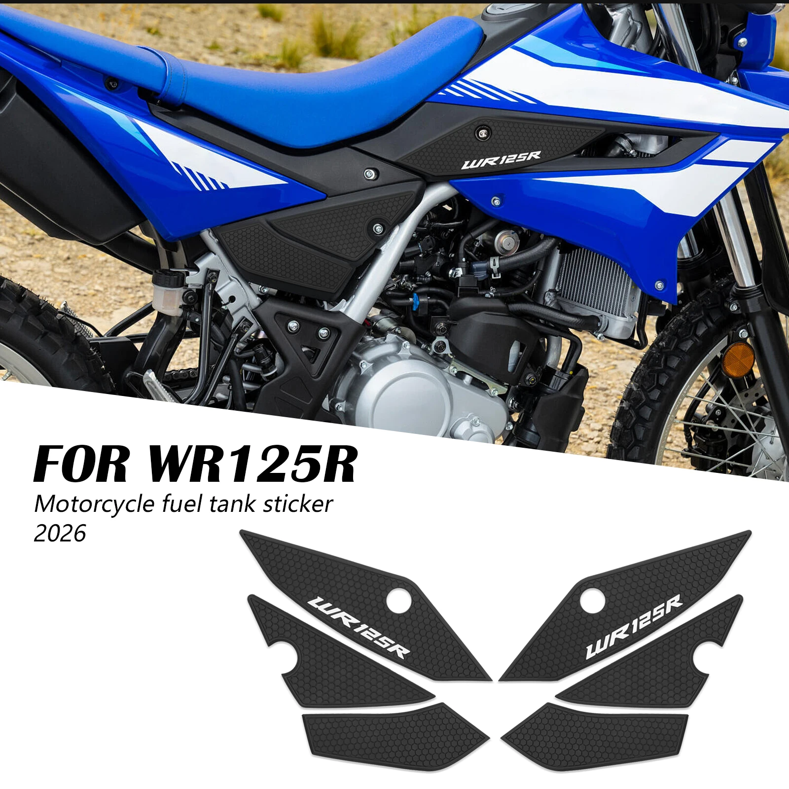 For WR125R WR 125R WR 125 RMotorcycle Accessories Tank Pad Protector Sticker Decal Gas Knee Grip Tank Traction Pad