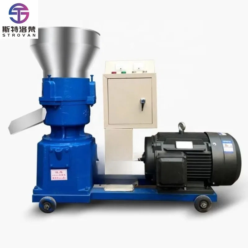 220V Small  Pellet Processing Machine High Productivity Motor Farming Pelletizer Fish Poultry Animal Feed Home Use