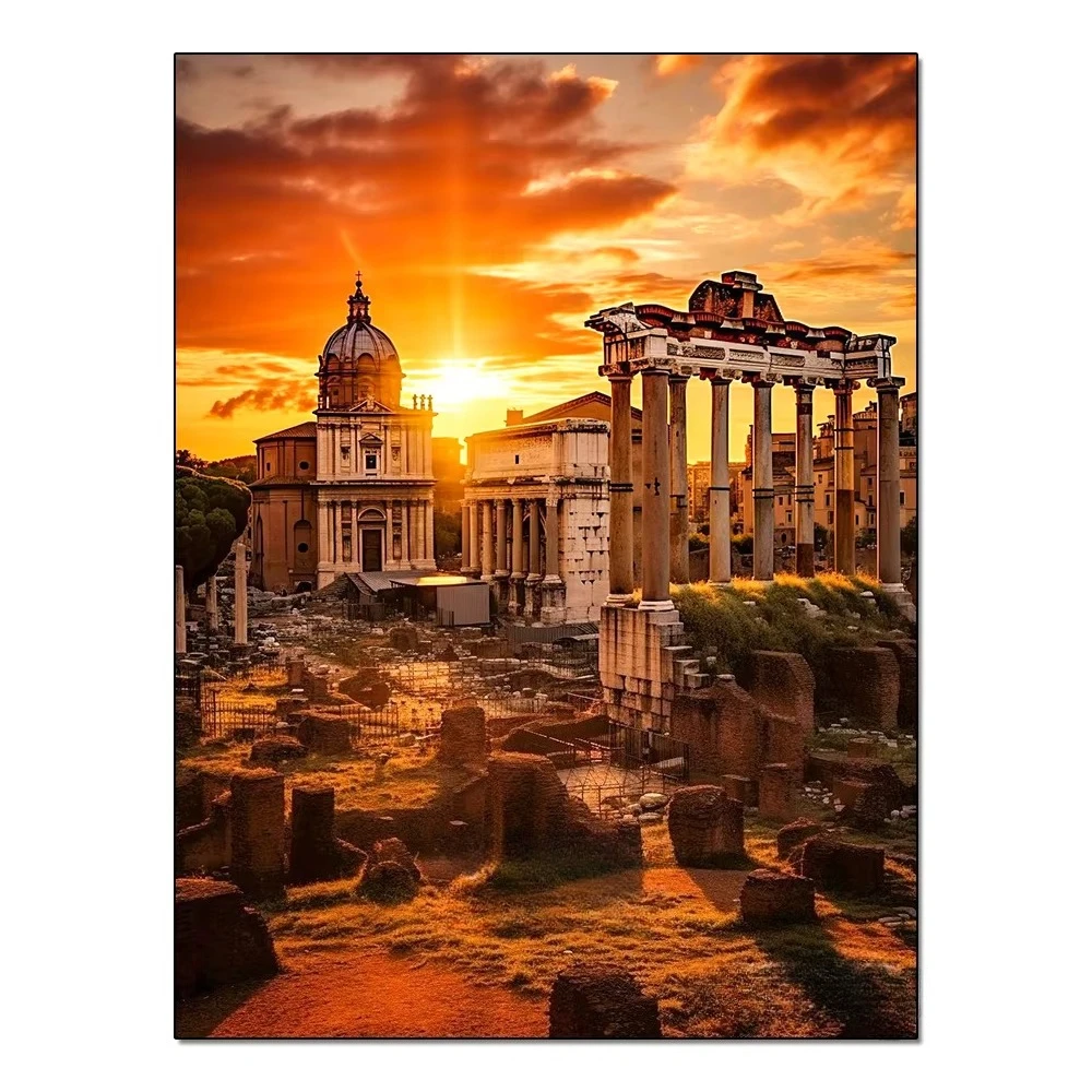 

500/1000/1200/2000PCS Puzzle Dusk At The Ruins of The Roman Forum Jigsaw Modern Home Wall Decor DIY Creative Decompression Toys
