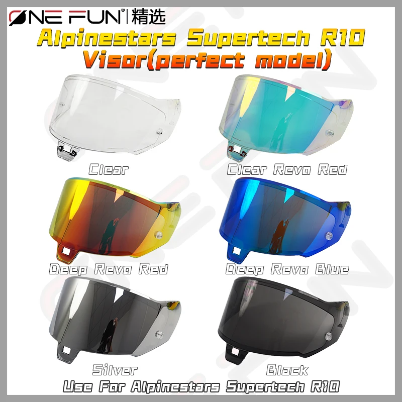 خوذة دراجة نارية فوتوكروميك قناع لـ Alpinestars Supertech R10 HD للاستخدام الليلي وعدسة بديلة مضادة للضباب