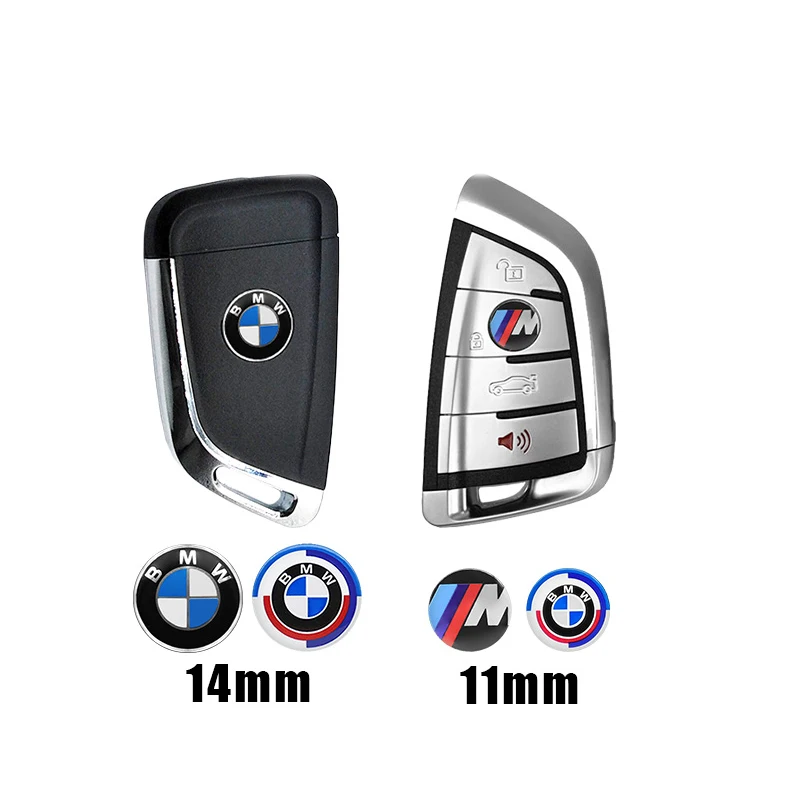 

Car Remote Key Emblem Sticker Aluminum Key Decoration Decal Accessories For BMW M Performance E36 E60 E90 X2 X1 X3 X5 E46 E39 E7