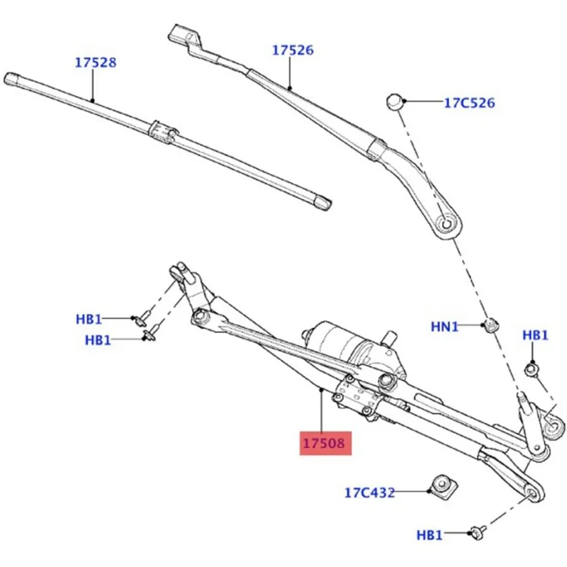 A13Z-LR078300 LR075361 LR024224 Wiper Linkage Motor Actuator For Land Rover Range Rover Evoque 2012-2018