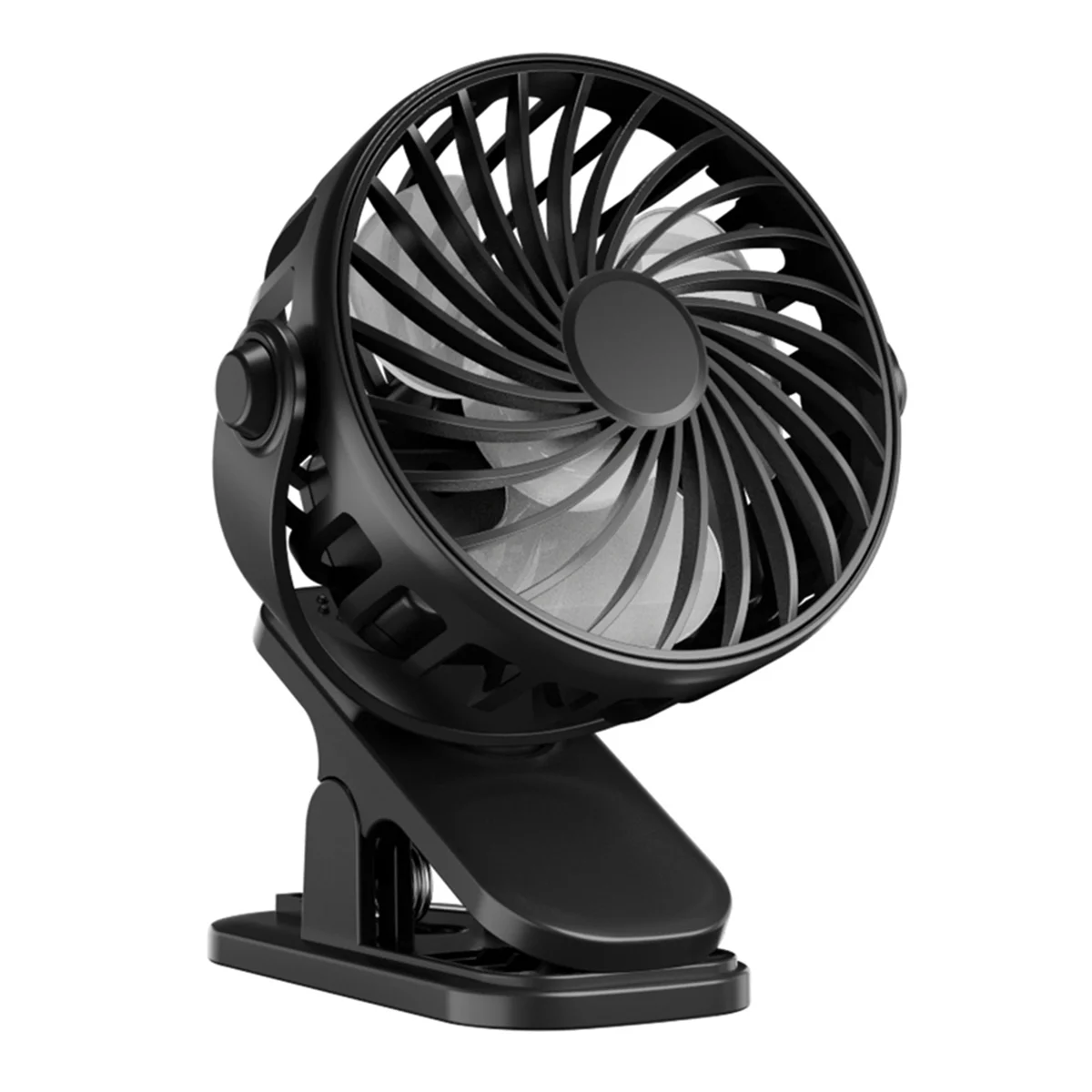 

A04V Mini Fan Rechargeable Fan Rotating Hanging Clip Fan Portable Office Bedroom Dormitory Outdoor Fan Gifts Black