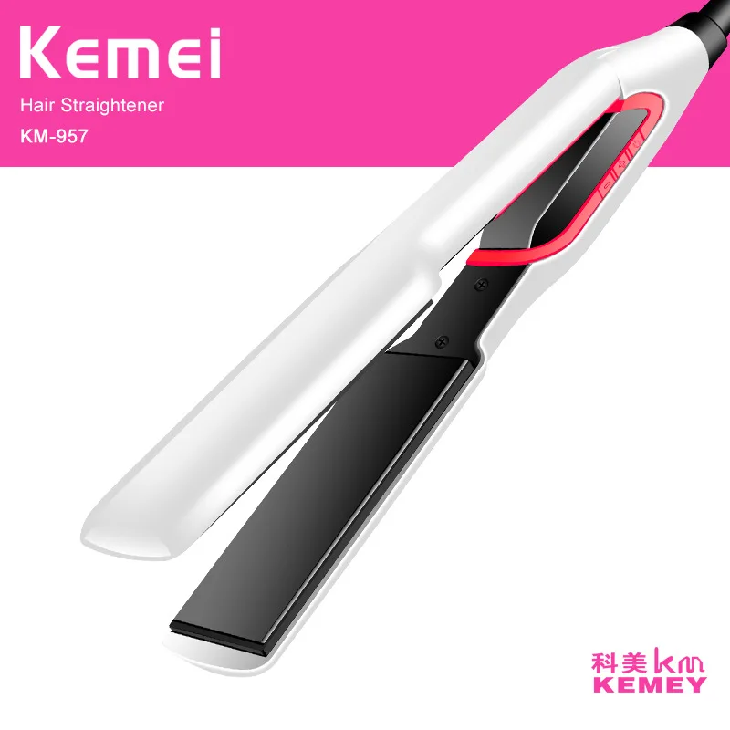 

Hair Straightener KM-957 Dry and Wet Dual Purpose hair crimper hair straightener chapinha a vapor para cabelo