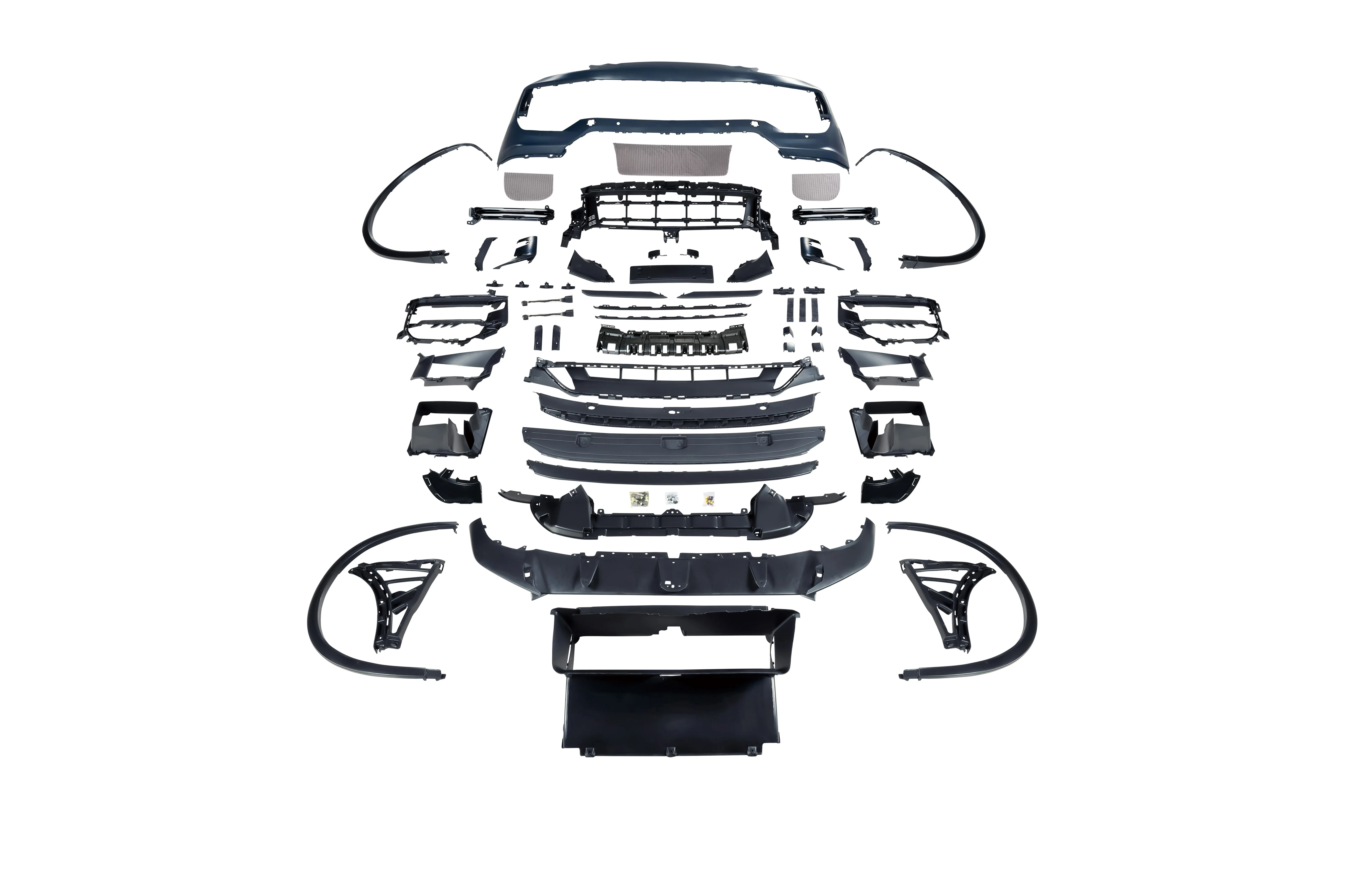 Car Body kit front bumper for Porsche Cayenne 958.1 modified 9Y0.2 Turbo GT Radiator grille wheel arch