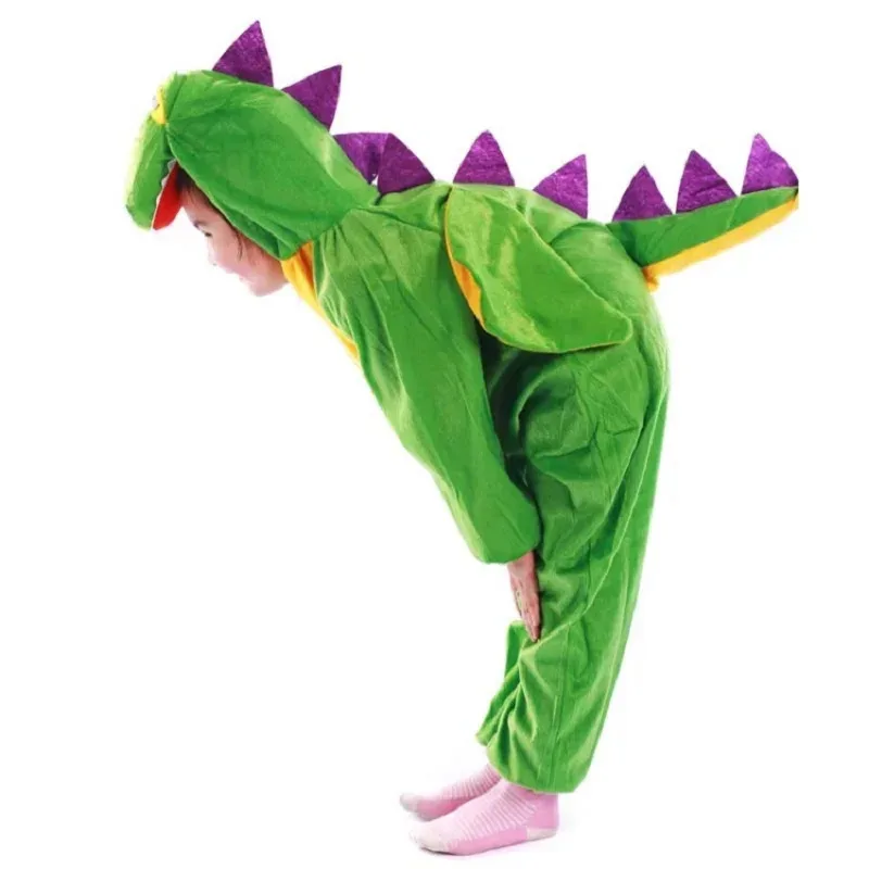 100-145CM Dinosaur Halloween Costumes For Kids Carnival Party Jumpsuit Adult Animal Velvet Boy Stage Children's Day Gift
