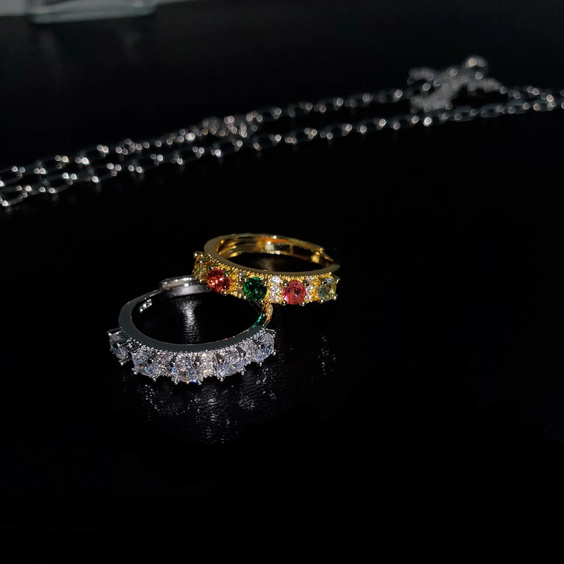 

Муассанит MDL. Стильное 18-каратное позолоченное кольцо с искусственной конфетной решеткой и турмалином, женские персонализированные сверкающие цветные кольца