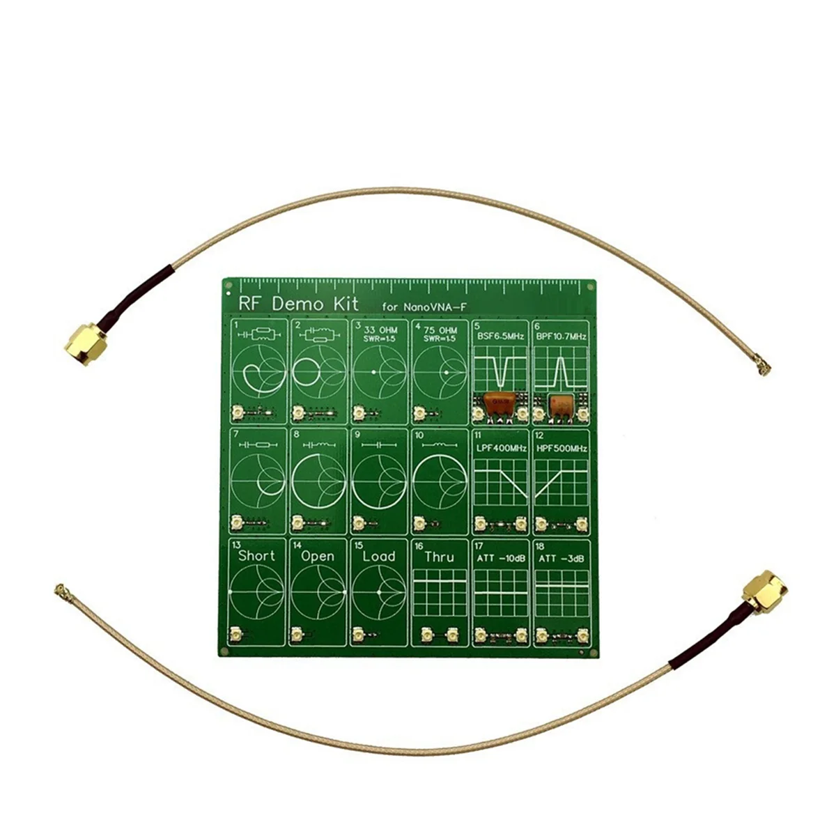 

Filter RF Demo Kit -F RF Test Board HAM Vector Network Test Portable Convenience 500-600MHZ Attenuator