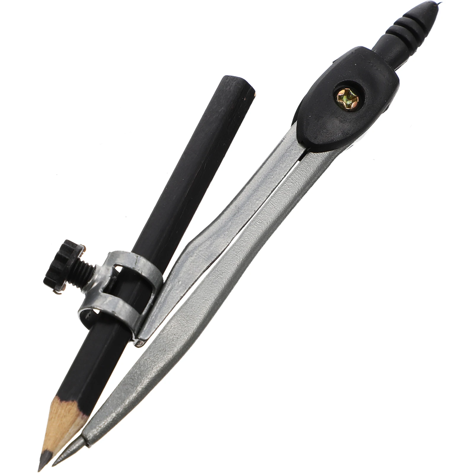 Precision Metal Compass Shiny Coating Screw Mount Geometry Math Drawing Tool Drafting Stationery Circle Maker Students Office