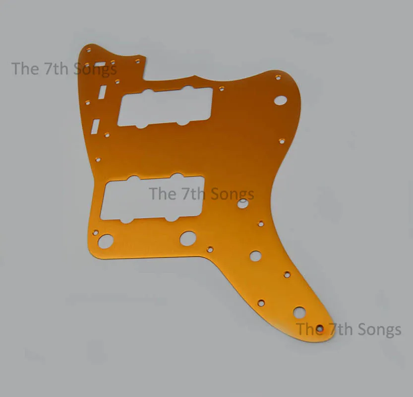 BRUSHED ANODIZED ALUMINUM Pickguard for SQ Jazz_master Electric Guitar Gold Guitar Parts