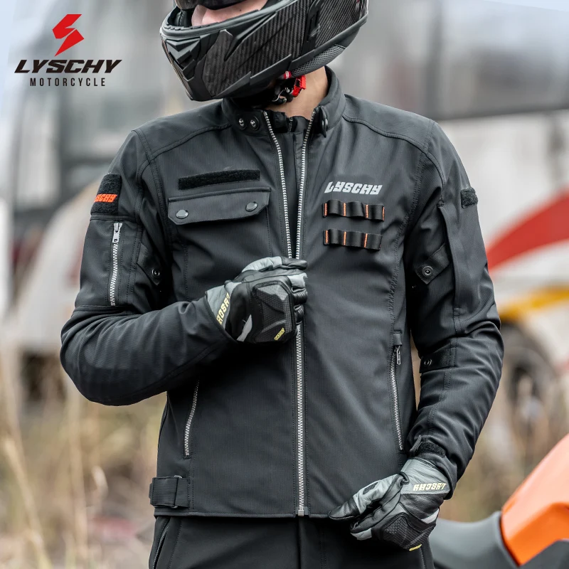 LYSCHY New Motorcycle Jacket CE Guards Removable Warm Layer Racing Suit Windproof Waterproof Fall Casual Motorcycle Jacket