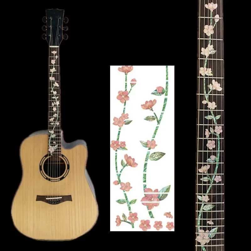 10 Styles Cross Inlay Decals Fretboard Sticker For Electric Acoustic Guitar Bass Ultra Thin Sticker Ukulele Guitarra Accessories