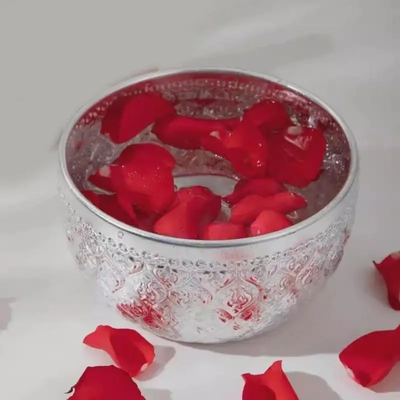  Thai Styles Silver Pewter Bowl For Dessert Ice Shaved