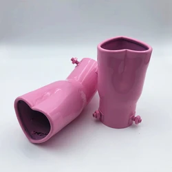 New Design Heart Shape Style 2.5 Inch Exhaust Tips Stainless Steel Rear Exhaust Tips Muffler Tail Pipe Car Accessories