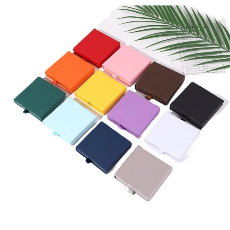 10 قطعة كرافت سميكة ورقة درج طقم مجوهرات علبة التعبئة والتغليف حلقة قلادة أساور القرط هدية حاوية مع الإسفنج داخل