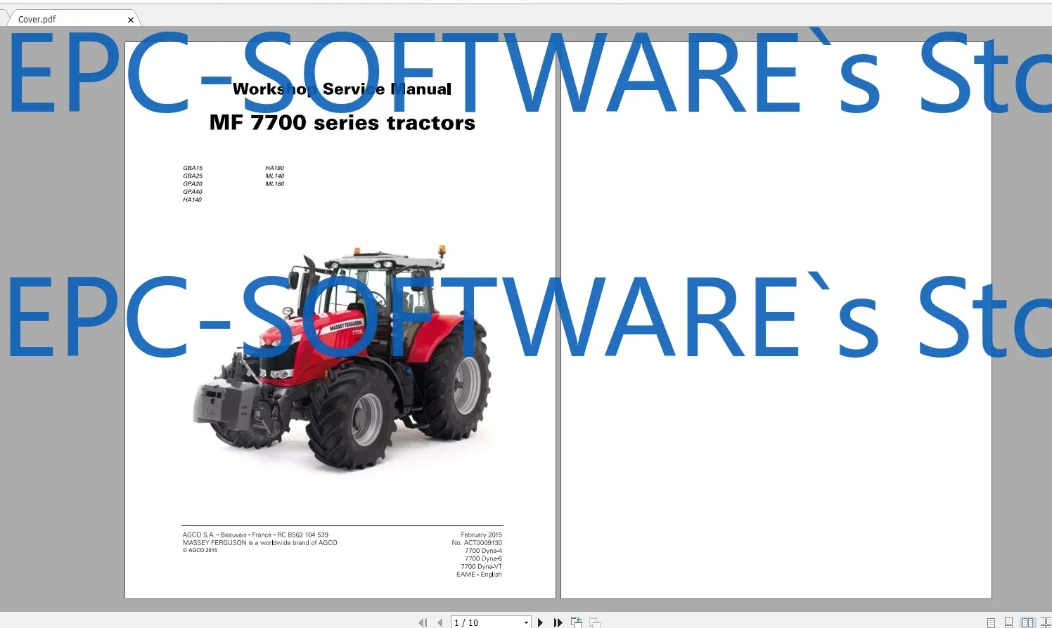 

Massey Ferguson NA North America Agricultural, полная версия 2020 года. Руководства по обслуживанию мастерской PDF-DVD
