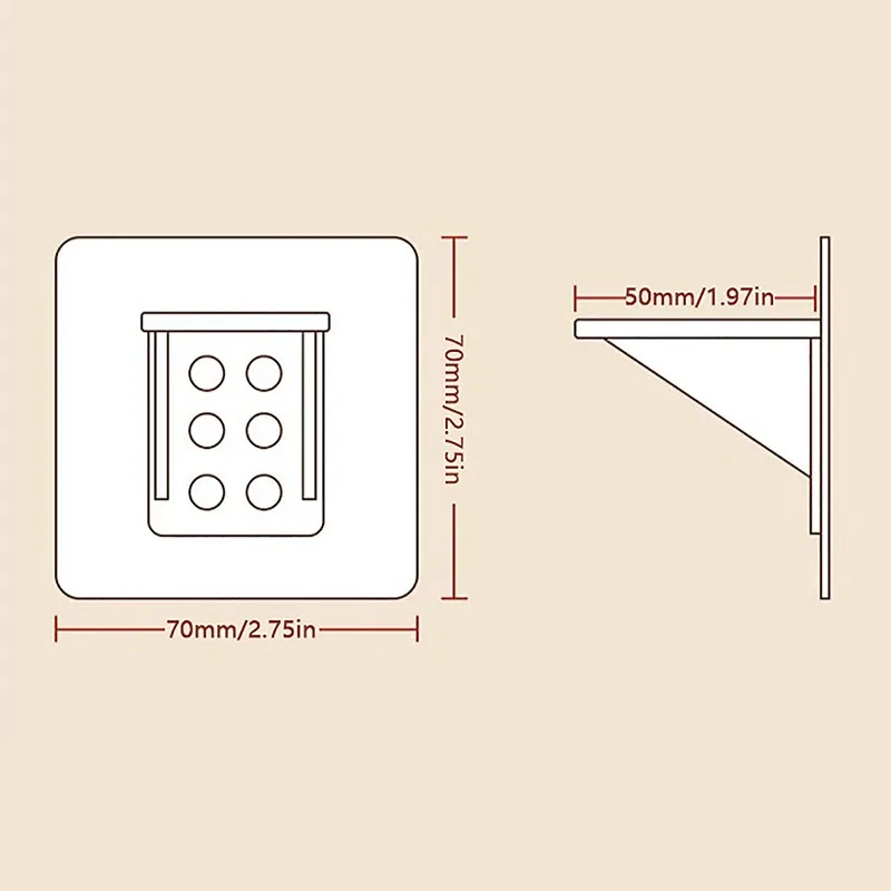 4/8PCS Triangular Bracket Wardrobe Partition Bracket No Drilling No Marking Adhesive Layered Bracket Holder Strong Adhesive