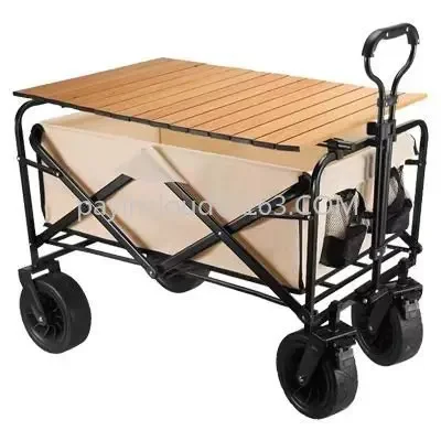 Outdoor Camping Picnic Car Camp Car Portable Folding Trolley Outing Camping Trailer Stall Hand Buggy