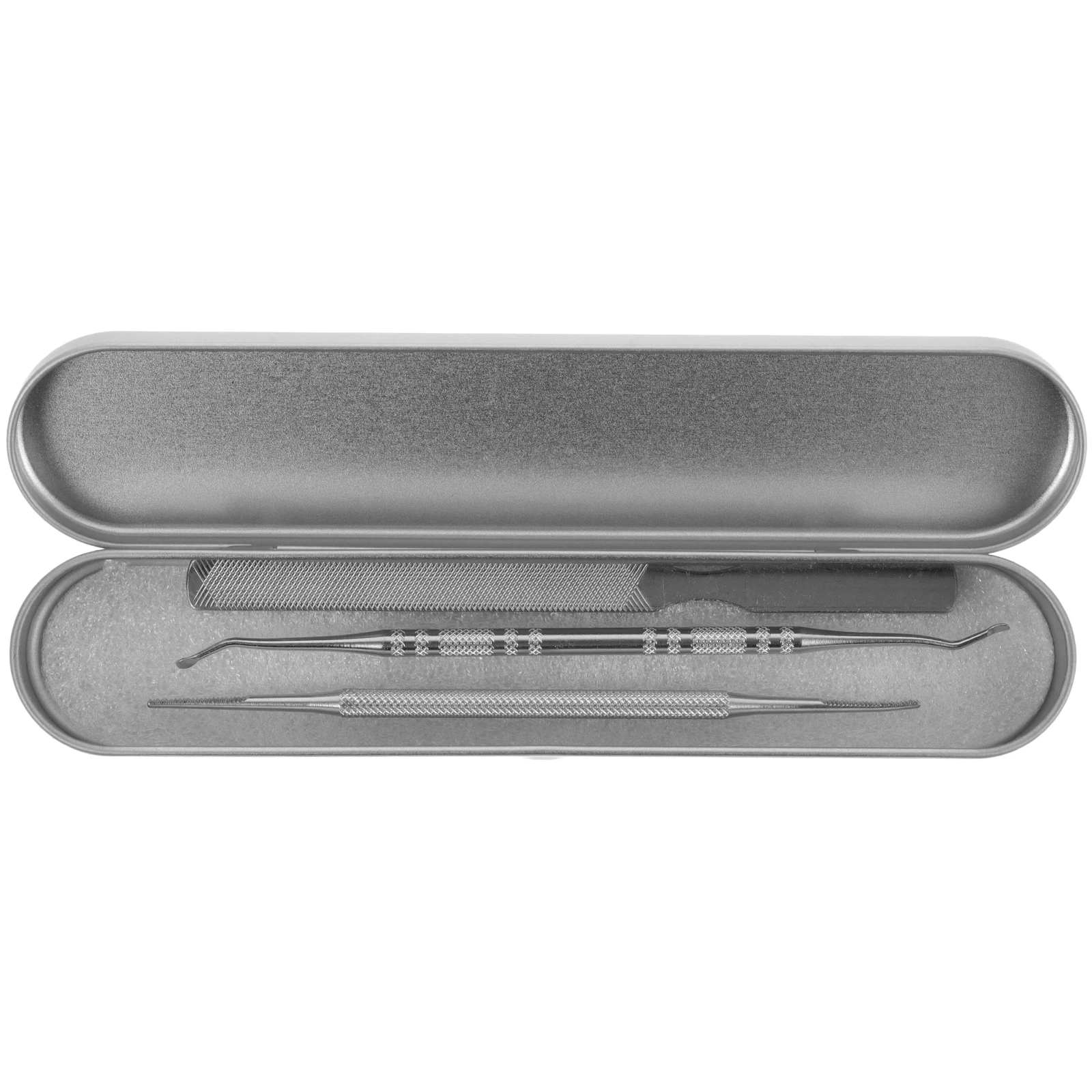 3 ชิ้นเล็บเครื่องมือชุดเดินทางเก็บ Pedicure ชุดกล่องสแตนเลส Trim แคลลัส Remover เล็บชุดเครื่องมือ Foot Care