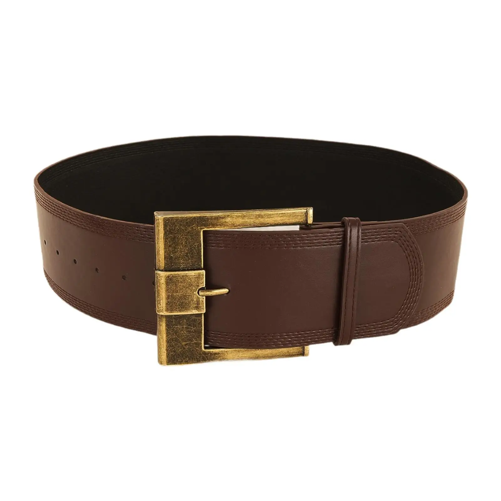 حزام الخصر النسائي ريترو ستايل حزام الخصر عادية مع مشبك دبوس بو الجلود سيدة